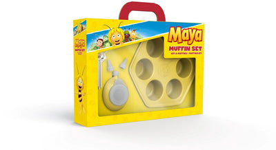 Moule à muffins Maya l'abeille - 6 muffins - silicone - passe au four jusqu'à 220°c - jaune