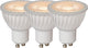 Lucide mr16 - lampe led - ø 5 cm - led dimmable - gu10 - 3x5w 3000k - blanc - lot de 3