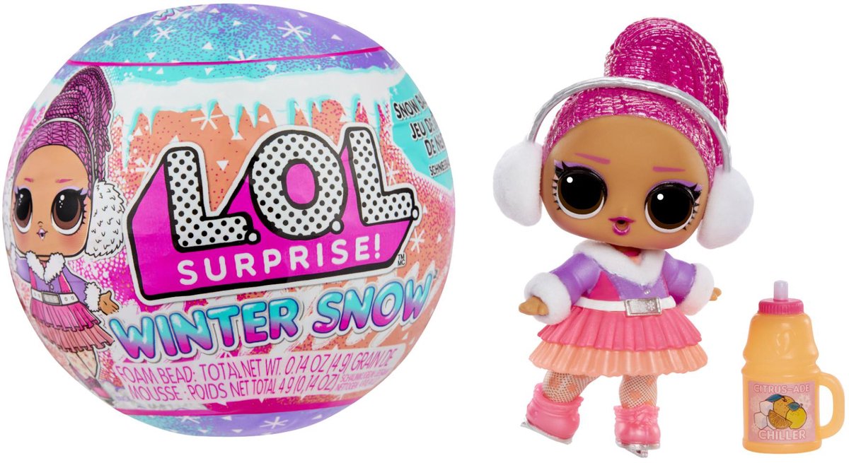 MDR. Surprise d'hiver neige tots mini pop dans le ballon
