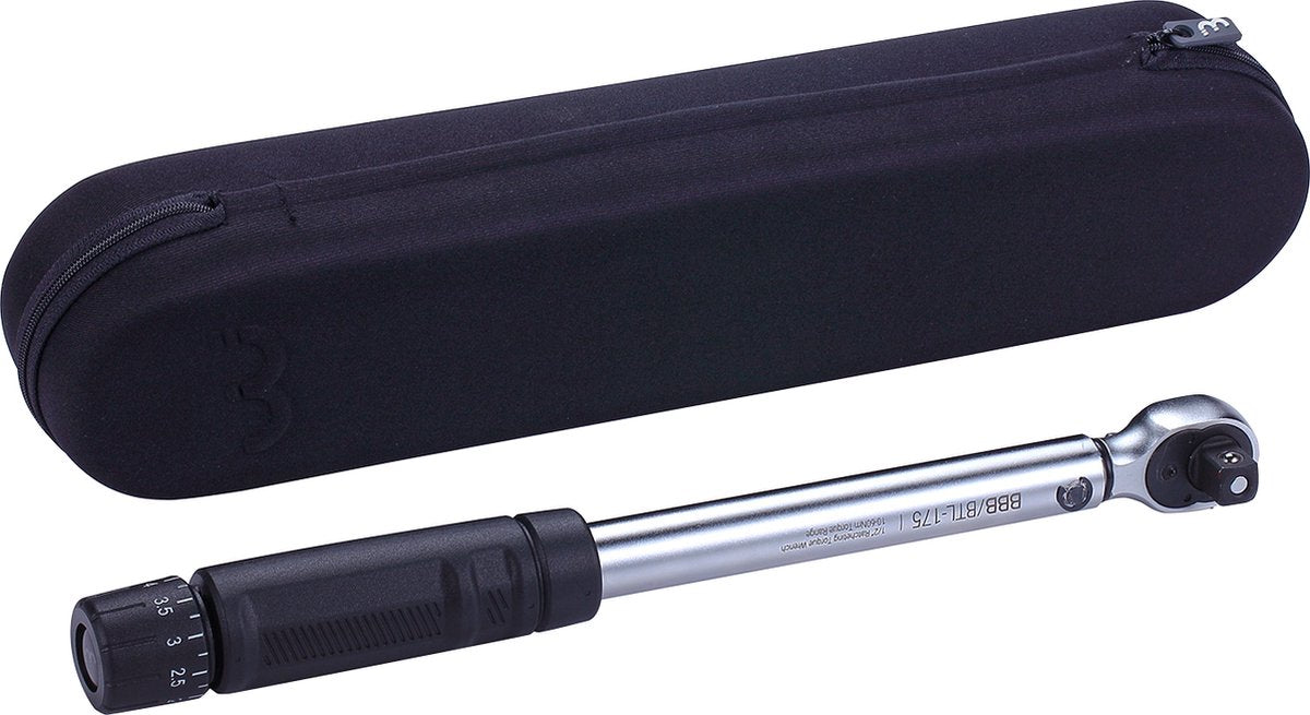 Bbb cycling clé dynamométrique de vélo à couple élevé - clé dynamométrique de vélo - réglable par incréments de 0,25 nm - couvercle de protection - noir - btl-175