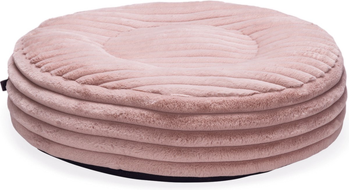 Conçu par lotte reza - coussin pour chien - rond - rose - 65x65x16 cm