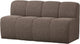 Banc de salle à manger Woood Mojo avec dossier - bouclé - marron mélangé - 164cm
