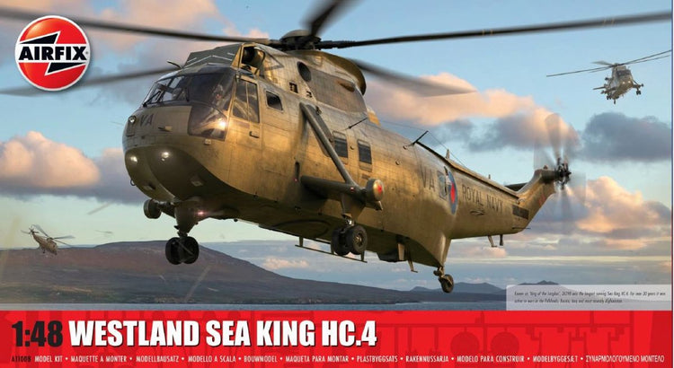 Kit de modèle Airfix véhicules militaires - 11008 sikorsky s-61 - westland sea king hc.4 - hélicoptère en plastique - 1:48 - modélisme