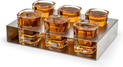 Leopold Vienna - verres à shot avec support - lot de 6 verres à shot