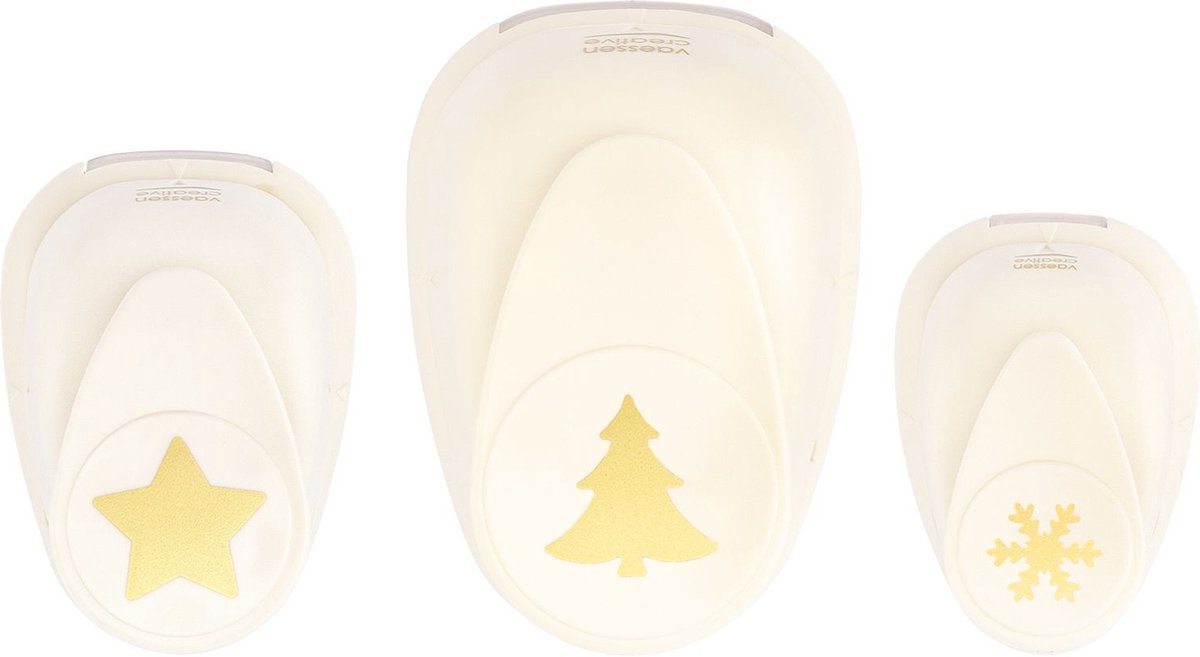 Vaessen creative • set de poinçons figurines flocon de neige étoile sapin de Noël 3 pcs.