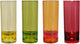 Gimex - color line - verre à shot - arc-en-ciel - 40 ml - 4 pièces