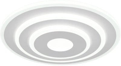 Rl vis ta lumière réalité goya - plafonnier - blanc mat - incl. 1x SMD 35 W - télécommande - variateur intégré - couleur de la lumière réglable en continu - veilleuse - dimmable avec interrupteur - montage au mur et au plafond - fonction mémoire