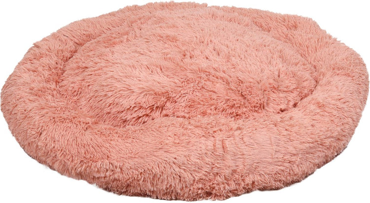 Panier Flamingo Krems – rond – vieux rose – 90 x 65 x 18 cm – panier confortable pour chiens de taille moyenne comme le beagle, le cocker et le shiba inu