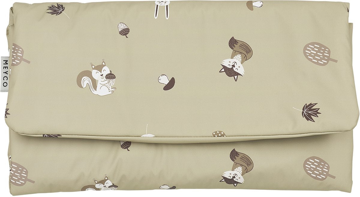 Matelas à langer bébé animaux de la forêt Meyco - sable