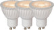 Lucide mr16 - lampe led - ø 5 cm - led dimmable - gu10 - 3x5w 3000k - blanc - lot de 3
