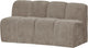 Banc de salle à manger Woood mojo avec dossier 164 cm mojo - tissu côtelé - sable foncé