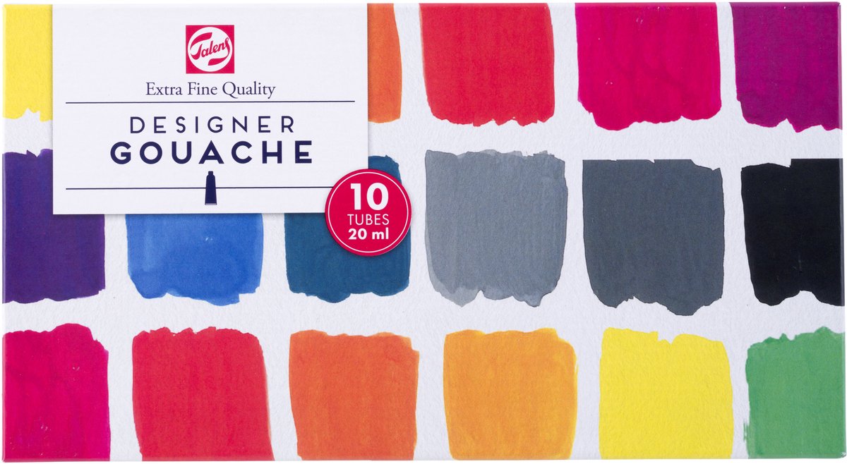 Talens • coffret de base gouache extra fine 10 tubes de 20 ml