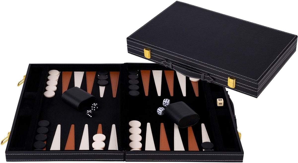 Backgammon 18 Brown and Ivory Classic Board Game