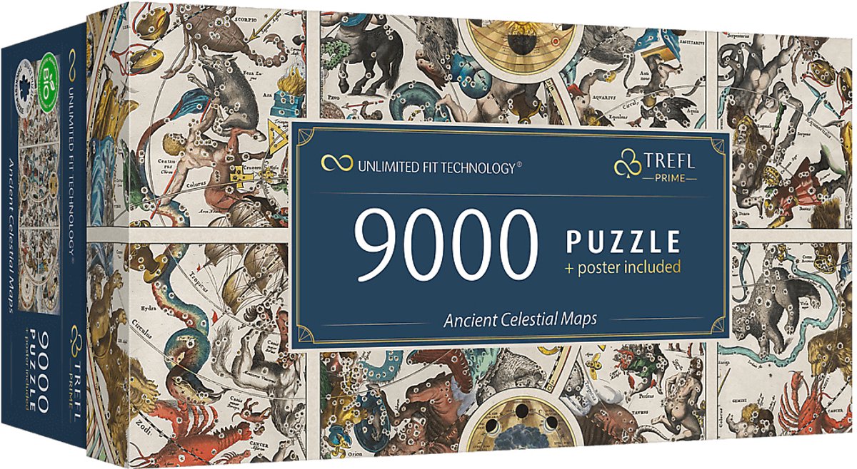 Puzzle Trefl vieilles cartes du ciel - puzzle de carte nostalgique.