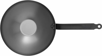 Debuyer de Buyer Mineral B Noir Wok 28 cm – Tôle d'acier – Sans PFAS – Poêle Wok Professionnelle – Compatible induction