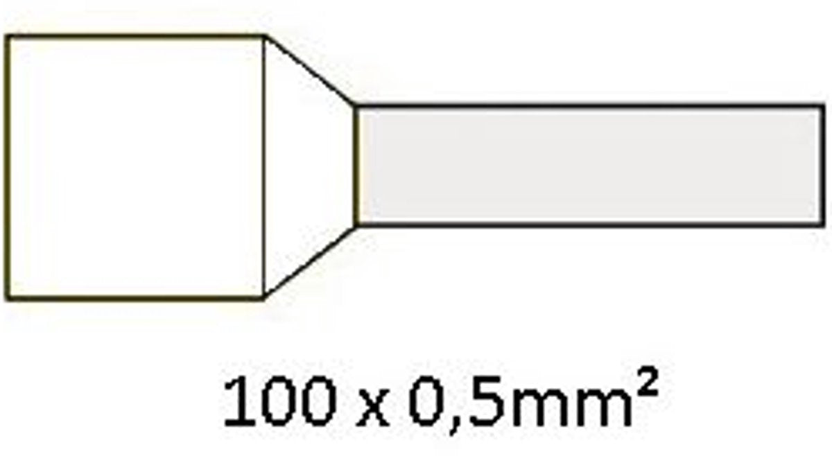 Virole Cimco isolée 0,5mm2 par 100