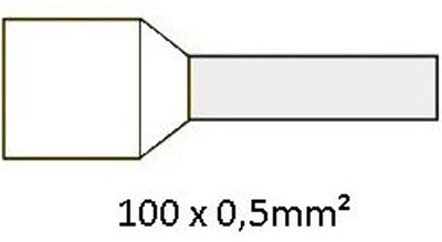 Virole Cimco isolée 0,5mm2 par 100