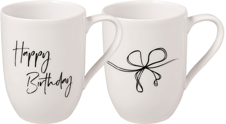 Villeroy boch kaffeebecher déclaration de joyeux anniversaire 280 ml lot de 2