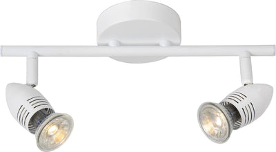 Lucide caro-led - spot de plafond (plafonnier) - led - gu10 - 2x5w 2700k - blanc