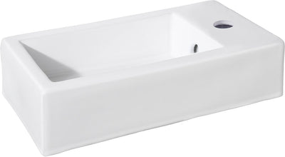 Fontaine Differnz hura l - céramique - 40 x 22 x 11,5 cm - blanc