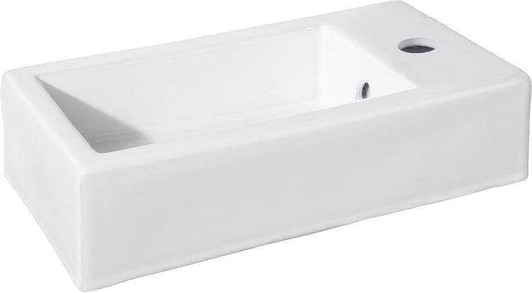 Fontaine Differnz hura l - céramique - 40 x 22 x 11,5 cm - blanc