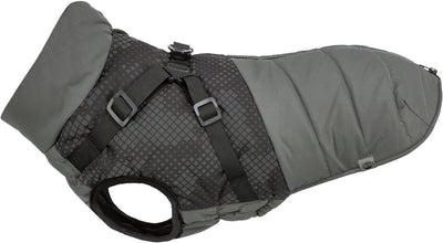 Trixie manteau pour chien réfléchissant gris 30cm - doublure polaire chaude - polyester réfléchissant, facile à enfiler