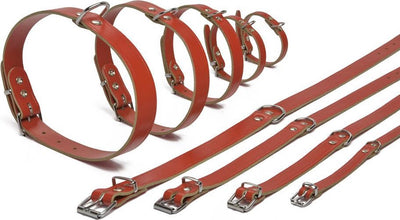 Beeztees - collier pour chien - cuir - rouge - 37,5-46,5 cm x 20 mm