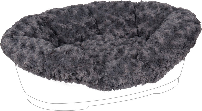 Coussin pour chien Flamingo tuck câlin gris xl – 92x61x26 cm – housse en peluche élastique – parfait pour lit pour chien tuck –