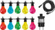 Luxform - cordon lumineux maui - avec 10 lumières LED colorées - connectable - adapté pour l'extérieur