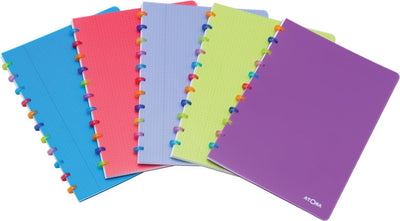 Carnet Atoma tutti frutti - a4 - 144 pages - ligné - couleurs assorties - 10 pièces