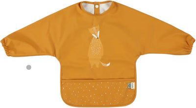 Bavoir lavable avec manches Trixie - mr. renard - bavoir pour enfants - 100% polyester recyclé - facile à nettoyer - orange