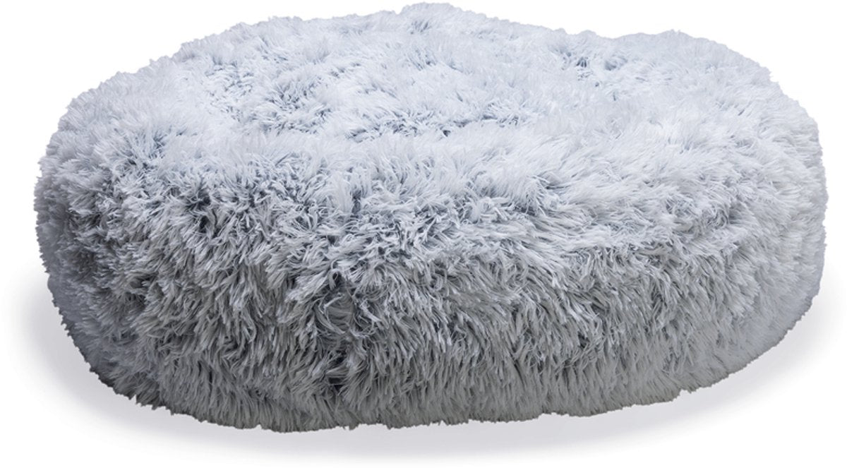 Beeztees siba - lit orthopédique pour chien - lit pour chien donut - moelleux - gris - 60x60x25 cm