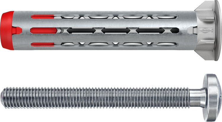 Fiche murale creuse Fischer duohm 6×55 s ph pz - fiche murale creuse universelle avec vis à tête bombée pz - 25 pièces