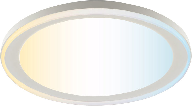 Brilliant pederson - plafonnier - led 10w - cct - 3000k-6500k - dimmable - veilleuse - minuterie - télécommande - blanc