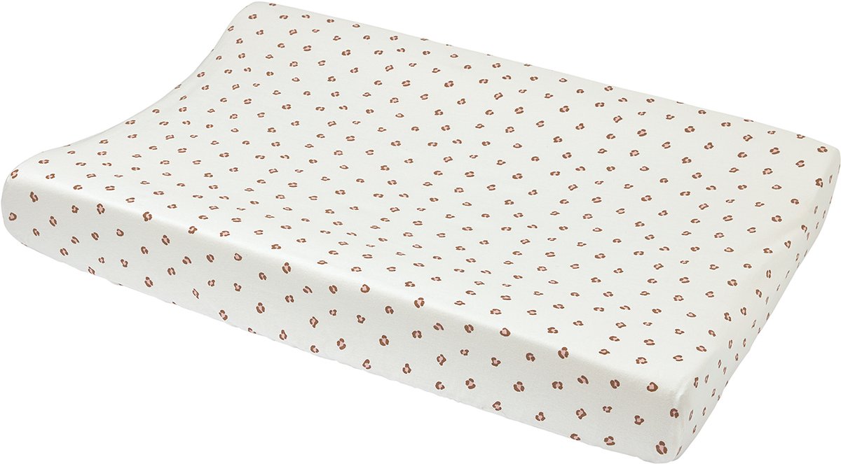Housse de matelas à langer Meyco bébé mini panthère - rose tendre - 50x70cm