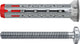 Fiche murale creuse Fischer duohm 4×55 s ph pz - fiche murale creuse universelle avec vis à tête bombée pz - 25 pièces
