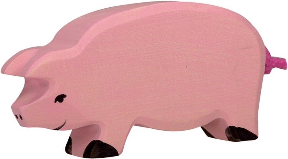 Cochon Holztiger. 13 cm.