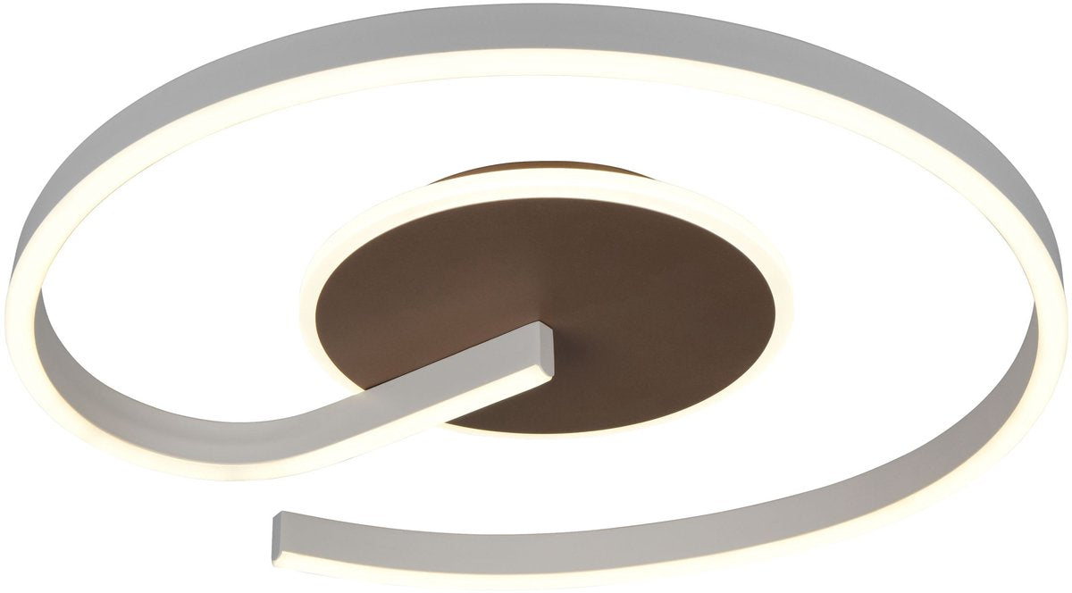 Rl vis ta lumière réalité calle - plafonnier - moka - incl. 1x SMD 21 W - dimmable avec interrupteur - montage mural et plafond - dip - interrupteur