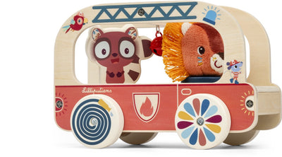 Lilliputiens - camion de pompier twist - jack le lion