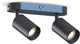Plafonnier Calex - 2 lumières - spot en saillie - ovale - noir - or
