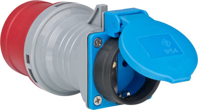 Adaptateur Brennerstuhl cee prise cee 400v 16a vers 230v 16a avec contact de terre