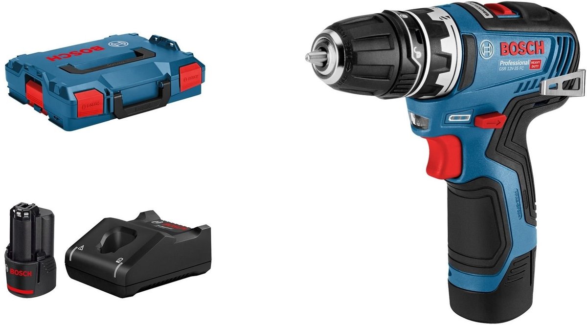 Bosch professional gsr 12v-35 fc perceuse-visseuse sans fil flexiclick 12v 3.0ah + 1x accessoire en l-boxx - 06019h3001