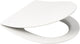 Abattant de toilettes Plieger nola kansas slim - abattant de toilettes en forme de D - duroplast - blanc mat - avec couvercle - fermeture amortie - montage en acier inoxydable