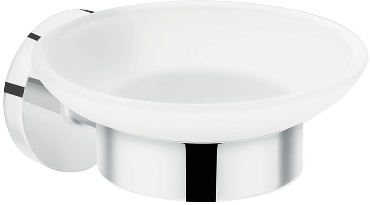 Porte-savon universel Hansgrohe Logis verre dépoli chromé