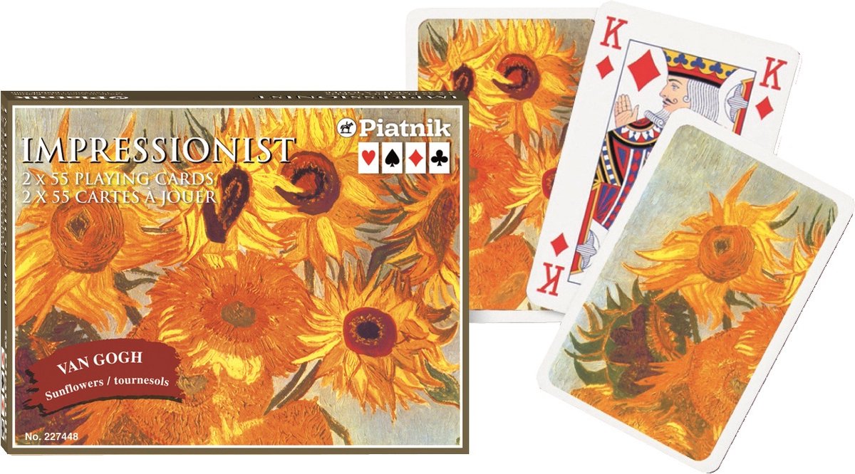 Piatnik Vincent Van Gogh Tournesols cartes à jouer - double pont