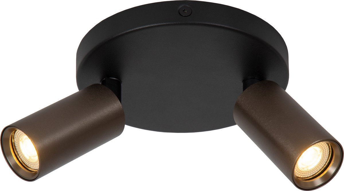 Lucide ritmo - spot de plafond (plafonnier) - ø 15 cm - 2xgu10 (mr11) - café