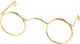 Verres Creativ Company, l: 60 mm, diamètre du trou 21 mm, or, 10 pièces 1 boîte