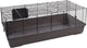 Cage hamster Flamingo - mobi - cage cobaye cage lapin nain - cage intérieure spacieuse avec râtelier à foin et fond profond - métal noir gris - 117,5x58x42,5 cm - qualité européenne