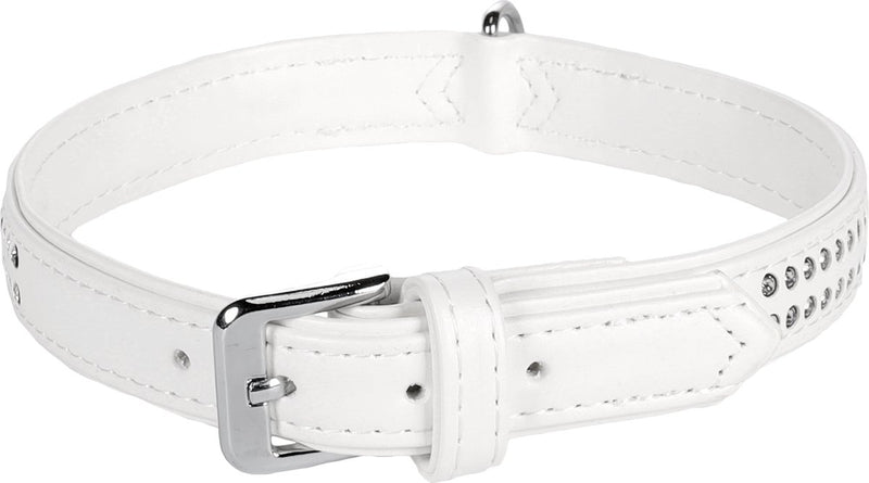 Flamingo monte carlo doublé - collier chiens - collier monte carlo blanc xl 41-44cm 22mm - 1pc - 126221 - 1pc