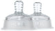 Mepal mio set de tétines biberon 2 pièces moyen - anti-coliques - conception en spirale empêchant le colmatage - silicone de qualité médicale - transparent